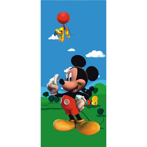 AG ART Poster porte La Maison de Mickey Disney intisse 90X202 CM