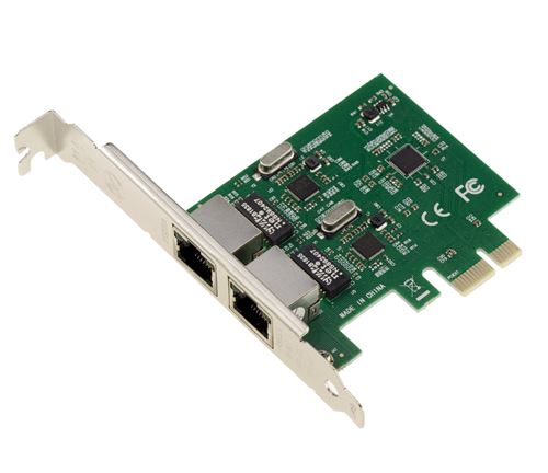 Carte Controleur PCI Express PCIe 2 ports RJ45 Gigabit Ethernet 10 100 1000Mbps. Double Chipset REALTEK RTL8111