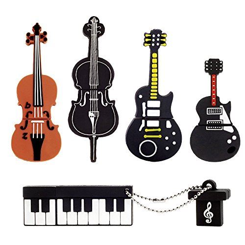 LEIZHAN 5*8GB USB Flash Drive Musical Instruments Silicone USB 2.0 Memory Stick Pendrive