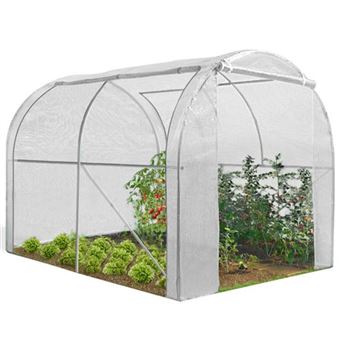 serre tunnel de jardin 4 saisons 6m blanche gamme maraichere roma 2x3m materiel pour serre et semis achat prix fnac