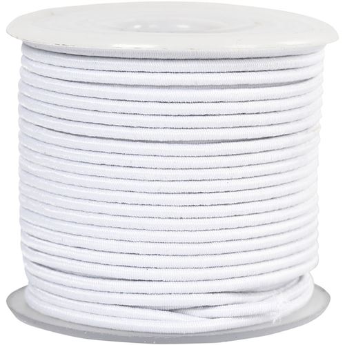 Creotime élastique 25 m 2 mm blanc