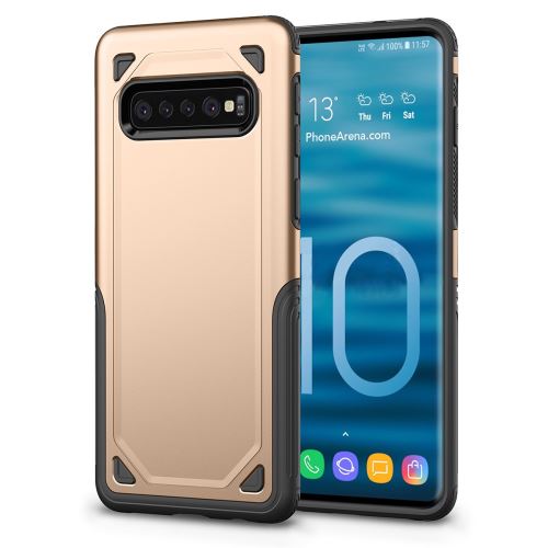 Coque en TPU armure hybride or pour votre Samsung Galaxy S10