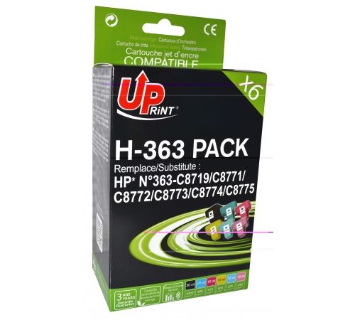 Pack UPrint compatible HP 363 6 cartouches Neuf - vue 3