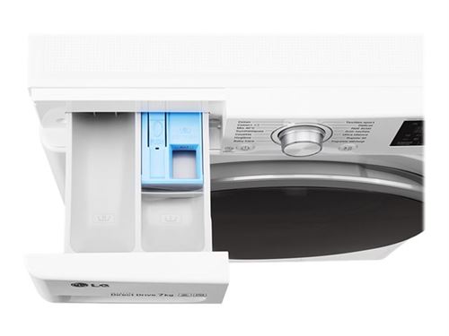 LG F74C41WH - Machine à laver - largeur : 60 cm - profondeur : 56 cm - hauteur : 85 cm - chargement frontal - 59 litres - 7 kg - 1400 tours/min - blanc
