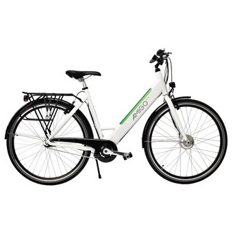 Amigo E Line Velo De Ville Electrique 28 Pouces 53 Cm Femme 3sp V Brake Blanc Velo Electrique Achat Prix Fnac