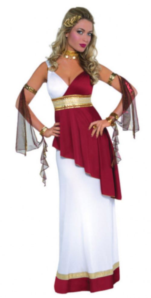 Amscan costume Impératrice dames polyester rouge/blanc 4-pièces
