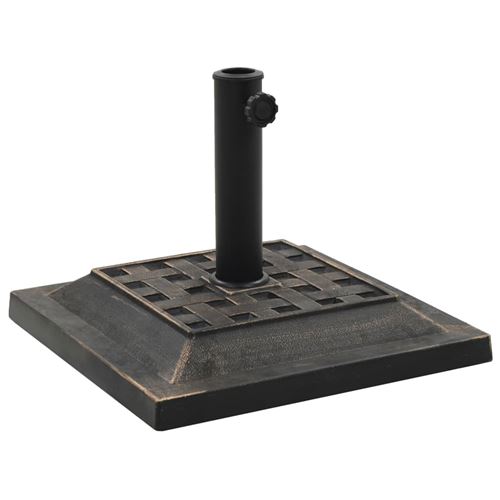 Base Per Parasole Quadrata In Poliresina 12 Kg Bronzo Vidaxl