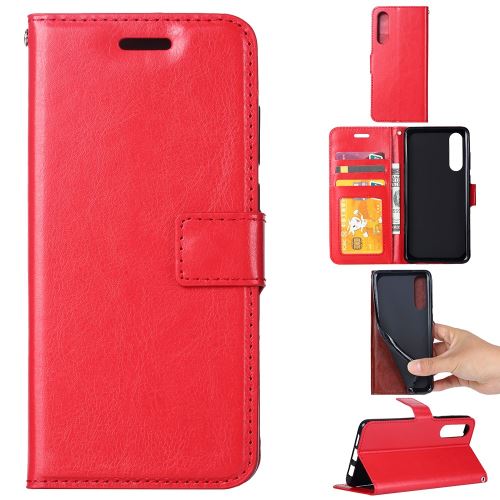 Etui en PU avec support en couleur rouge pour Huawei P30