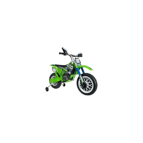 Moto Cross Kawasaki à roulettes 6V
