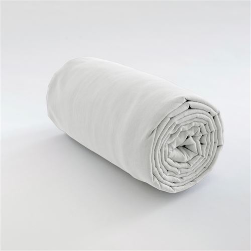 Drap Housse Uni blanc 140 x 190 x 30 cm Les Ateliers du Linge