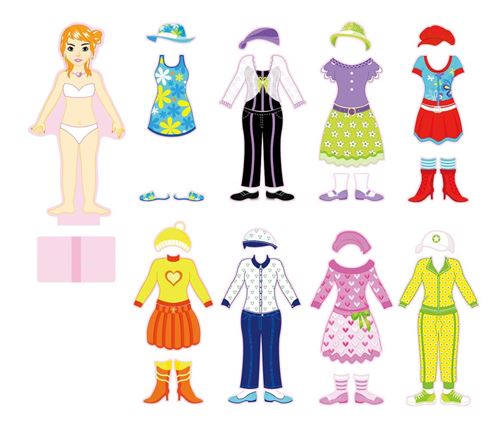 Viga Toys - 59652 - Jouet De Premier Age - Jeu Magnétique - Vêtements De Fille