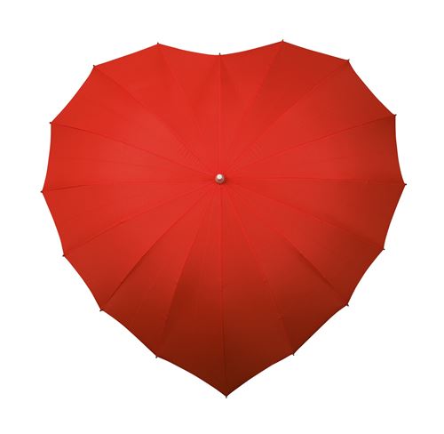 Impliva parapluie en forme de coeur ouverture main 110 cm rouge