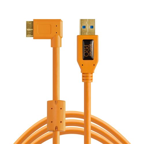 Tether Tools tpro USB 3.0 Micro-B Angle droit de 4,6 m/15 'org