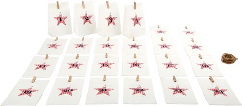Calendrier De L'Avent Sachets Papier , Blanc