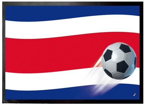 Football Paillasson Essuie-Pieds - Drapeau Du Costa Rica (50x70 cm)