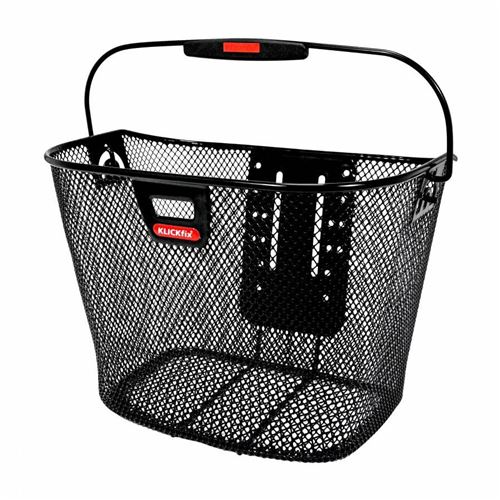 Panier av a clips acier klickfix 16l noir avec clip pour eclairage 35x26x25 (sans fixation
