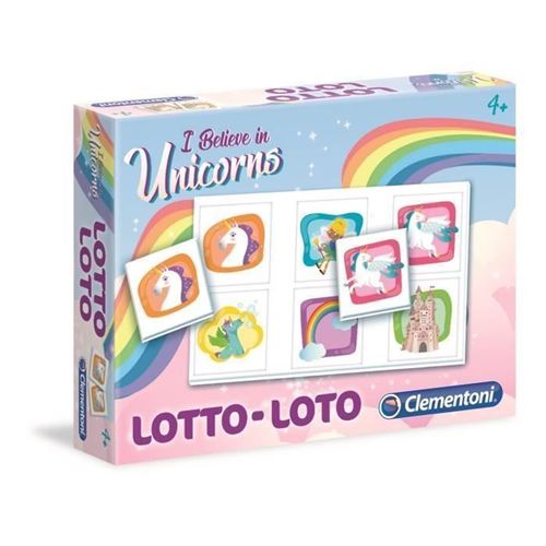 Clementoni Jeu De Loto - Licornes - Jeu Educatif