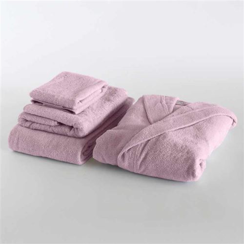 Set 3 Serviettes et Peignoir Svad Dondi Ti Amo, Taille: XL, Couleur: Rose