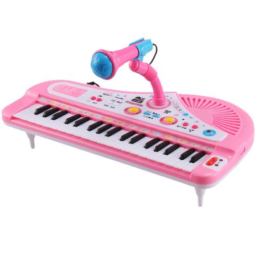 Rose / bleu multifonction enfants 37 touches électronique piano musique jouet rose