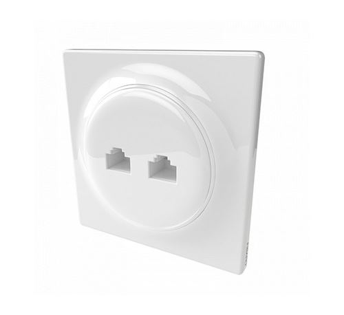 Prise murale 2 ports rj45 walli ethernet - fibaro
