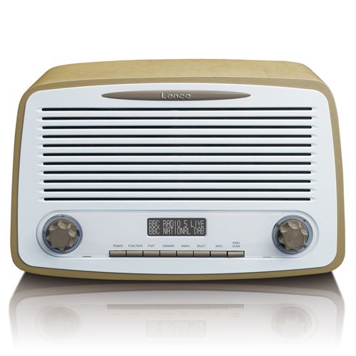 Lenco Dar-012 Portable Numérique Taupe, Blanc Radio Portable - Radios Portables (portable, Numérique, Dab+,fm, 87,5-108 Mhz, 174,9-239,2 Mhz, 10 W)
