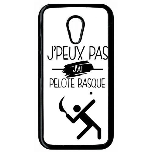 Coque j peux pas j ai pelote basque 1 compatible motorola moto g2 transparent