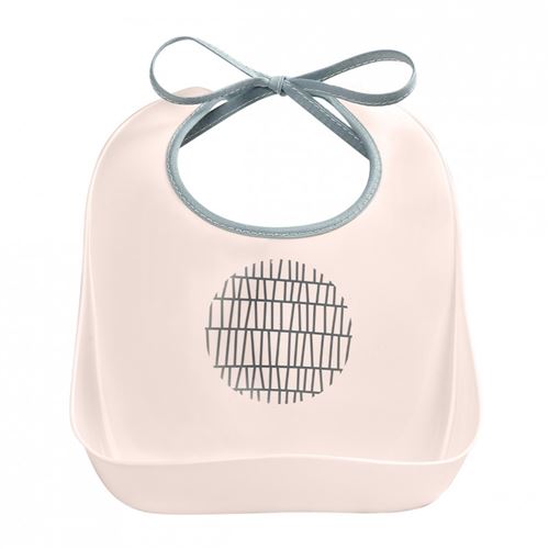BEABA Bavoir d'apprentissage Pink Grid Pink Grid