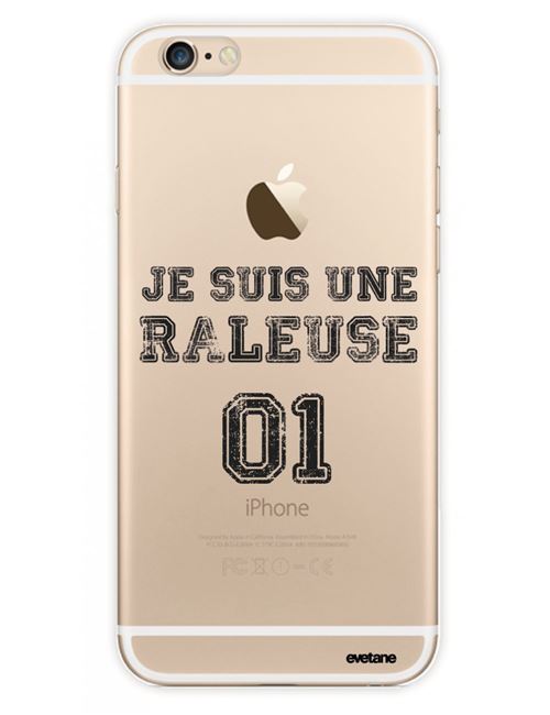 Coque pour iPhone 6/6S rigide transparente Râleuse Ecriture Tendance et Design [Evetane®]