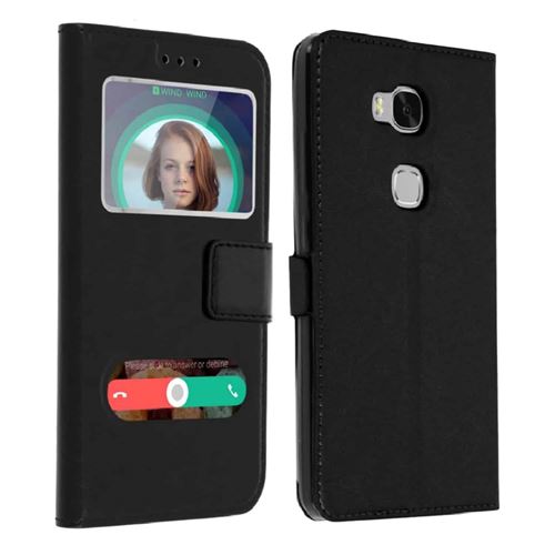 Etui double fenêtre pour HONOR 5X - Noir