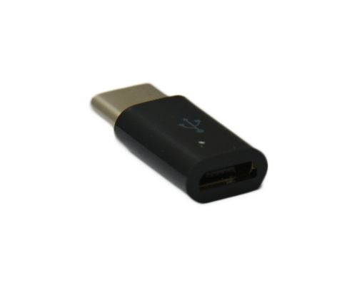 Adaptateur USB Type C mâle vers micro usb femelle Noir