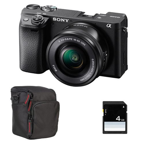 Sony Alpha 6400 Noir + 16-50 + Sac + Sd 8Go