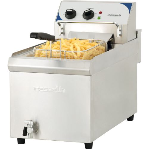 friteuse électrique 10l 9000w avec vanne de vidange haut rendement - cfev10tb