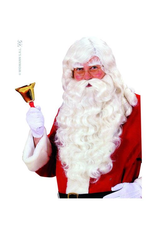 Perruque pere noel luxe naturel + moustache + barbe + cache sourcils