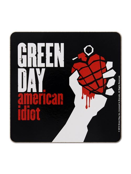 Green Day American Idiot Sous-verres 10 x 10 cm