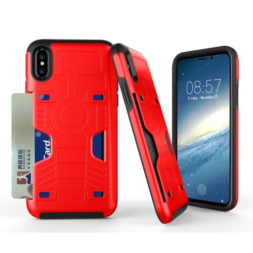 Iphone X / Xs Coque Protection Plastique Résistant Rouge Als81118