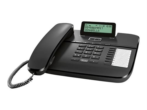 Gigaset DA710 - Téléphone filaire avec ID d'appelant - noir