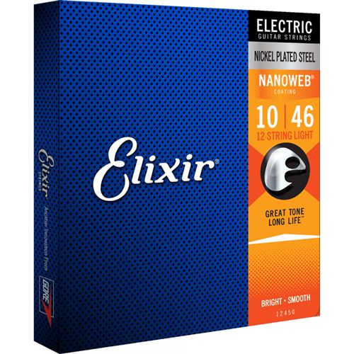 Elixir 12450 - Jeu de 12 cordes électriques Light - 10-46