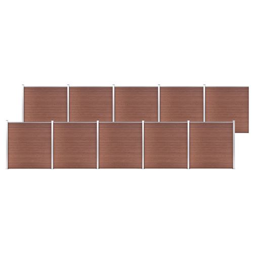 Vidaxl - Cl&ocirc;ture de jardin wpc 1737x186 cm Marron Marron