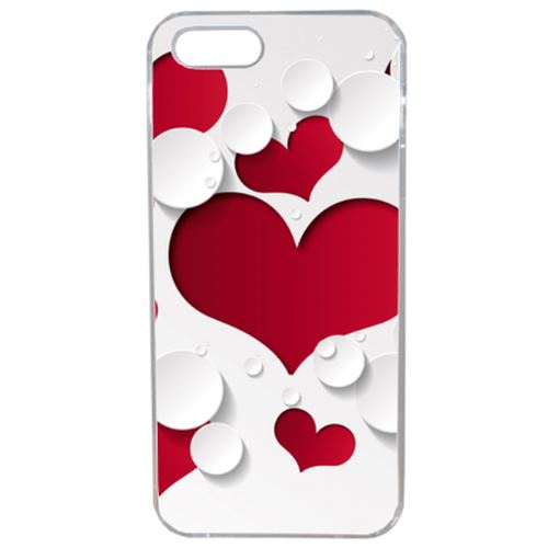 Coque Coeurs Compatible Iphone 5s Transparent