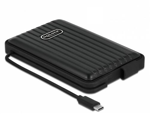DeLock : Boîtier étanche pour disque SDD 25 avec câble USB-C