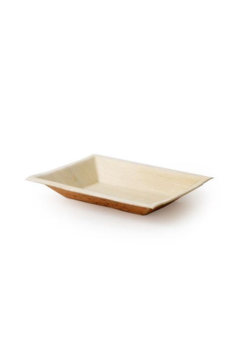 Lot de 25 assiettes compostables en palmier CUADRA 12*17cm