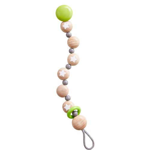 Haba sucette chaîne étoile volante junior 22 cm bois vert