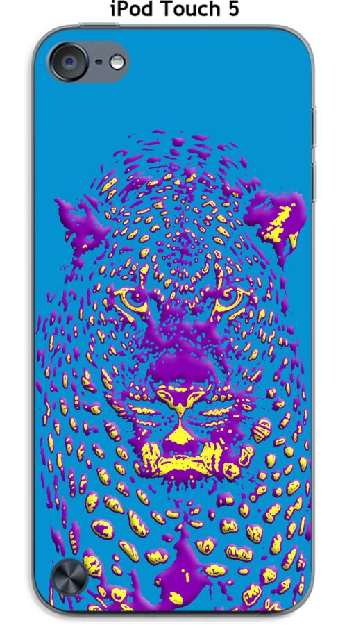 Coque TPU gel souple Apple iPod Touch 5 design Jaguar Bleu violet