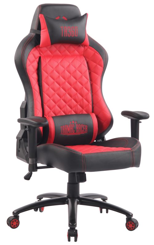 Fauteuil de Bureau / Chaise Gaming Rapid en Similicuir - Couleur Noir/Rouge