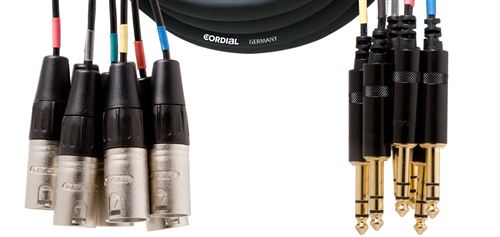 Cordial CML8-0MV5C - Câble multipaire 8 XLR mâles - 8 jacks mâles stéréo 5 m