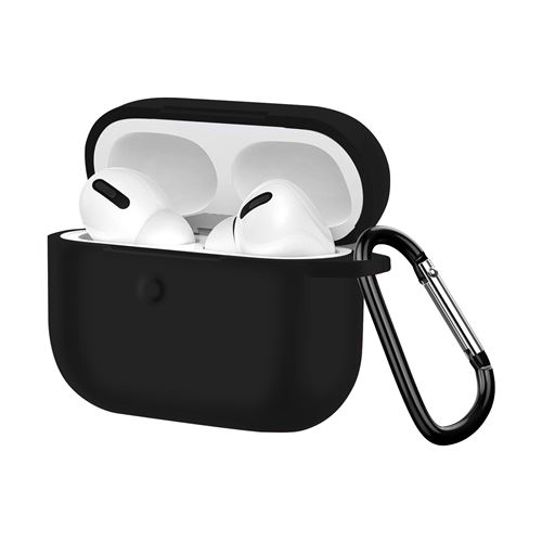Avizar - Coque pour AirPods Pro et Pro 2 - Étui de Protection en Silicone - Noir - Image 3