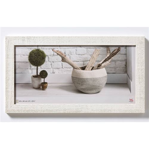 Home Cadre en bois Blanc polaire 20 x 40 cm