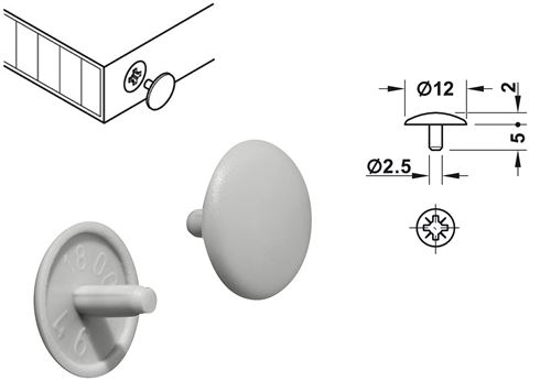 20x Cache Vis Plastique Gris Clair Ral 7035 Cruciforme Pozidriv Pz2 Capuchon Protection Clous Vis Et Fixations Achat Prix Fnac