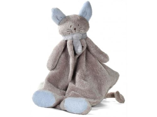 Dimpel - Cléo doudou chat - beige-gris et bleu