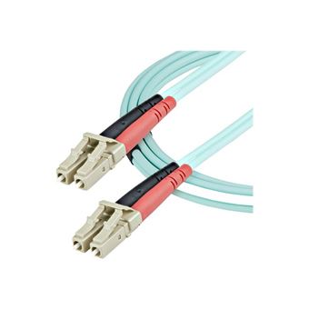 StarTech.com 1m LC Fiber Optic Cable - 10 Gb Aqua - MM Duplex 50/125 - LSZH - cordon de raccordement - 1 m - turquoise - 1
